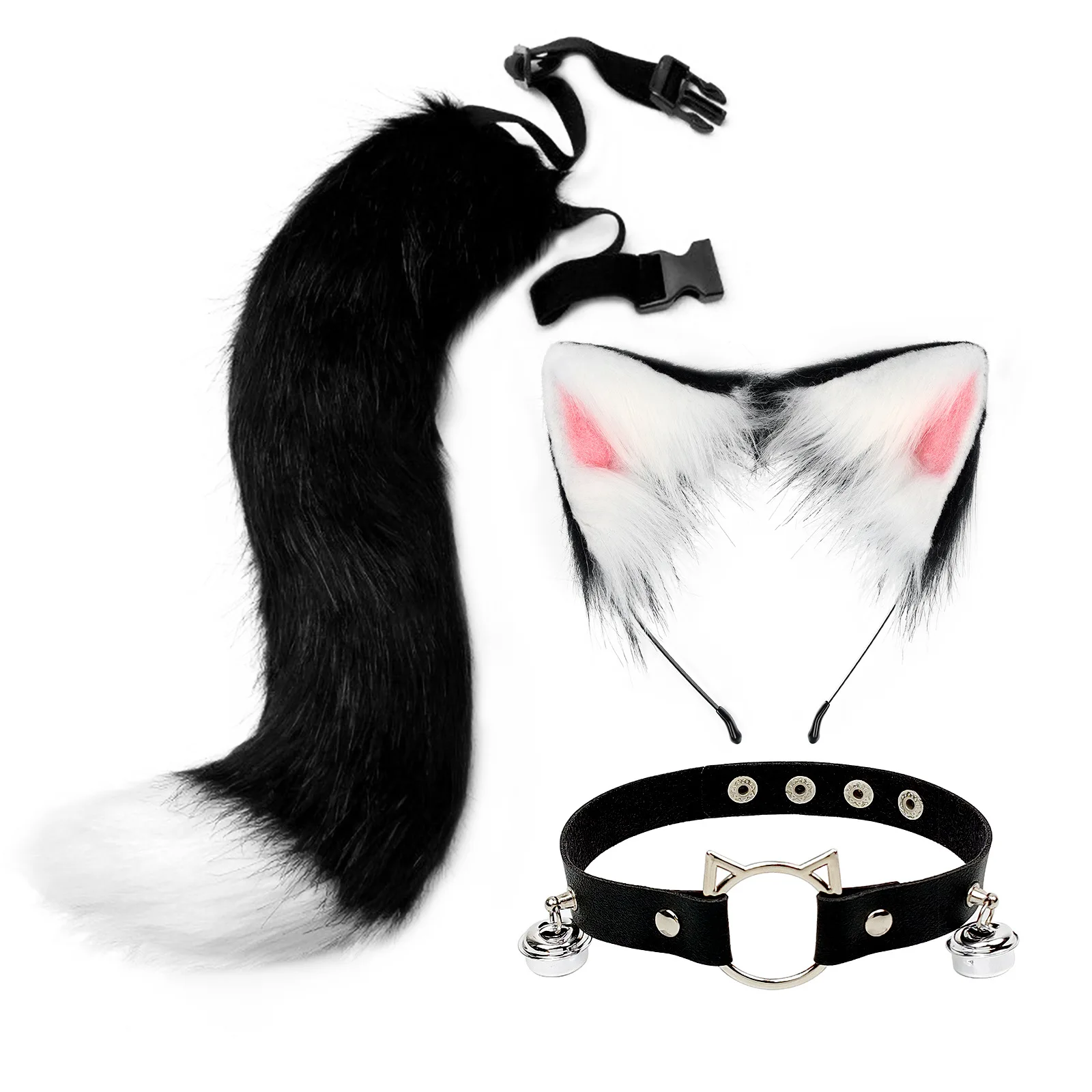 Ensemble d'Oreilles de Renard Pelucheuses, Accessoires de Costume de Cosplay, ixd'Halloween, Carnaval, Accessoires en Peluche, Exposition d'Animation Rick