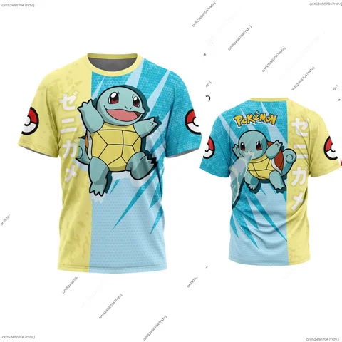 2025 Ny Pokemon T-shirt Pikachu Barn T-shirt Sommar Vuxna Herr/Dam Anime Kortärmade Toppar Casual Modekläder 8 best sales Pikachu T-shirt - №8