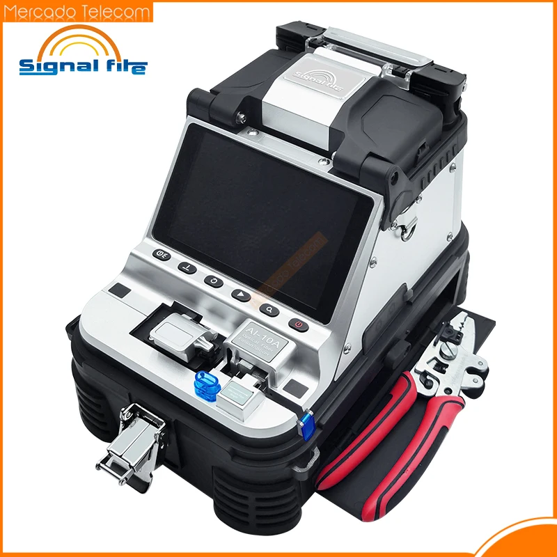 

Signal Fire AI-10A fusion splicer machine automatic fiber cleaver 6 Motors with vfl power meter tool kits free shipping