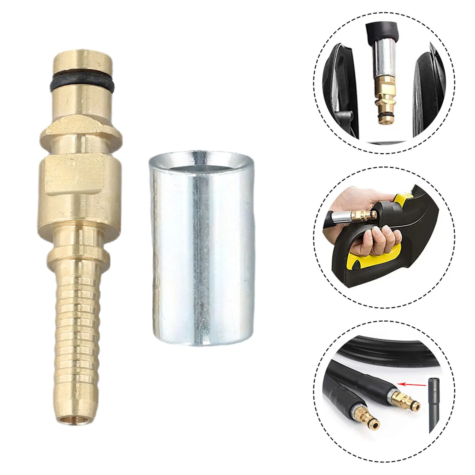Pressure Washer Hose Connector Compatible with For K2 K3 K4 K5 K6 Machines Offering Easy Connection and Flexibility