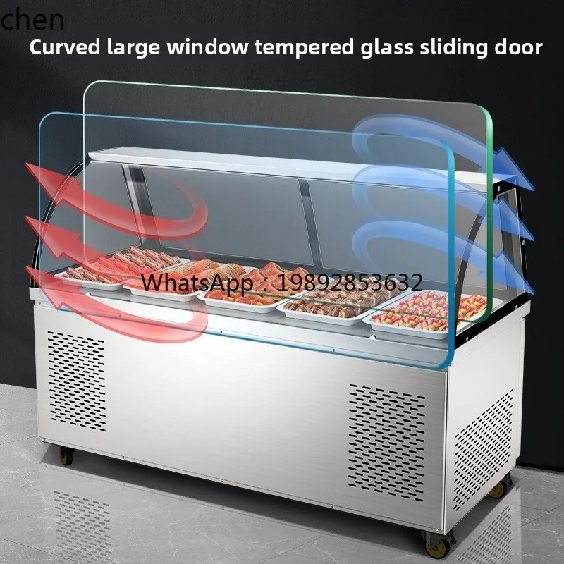 cooked food display cabinet double temperature cold dish braised flavor refrigerated under freezing and fresh-keeping freezer