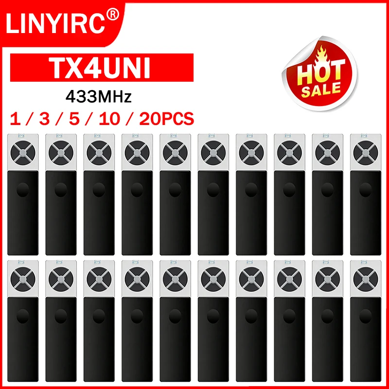 

TX4UNIF TX4UNI TX4UNIS TX4RUNI TX2REV TX2EV ME960-LM E950C E940C Gate Remote Control 433MHz Garage Door Remote Control 433.92MHz