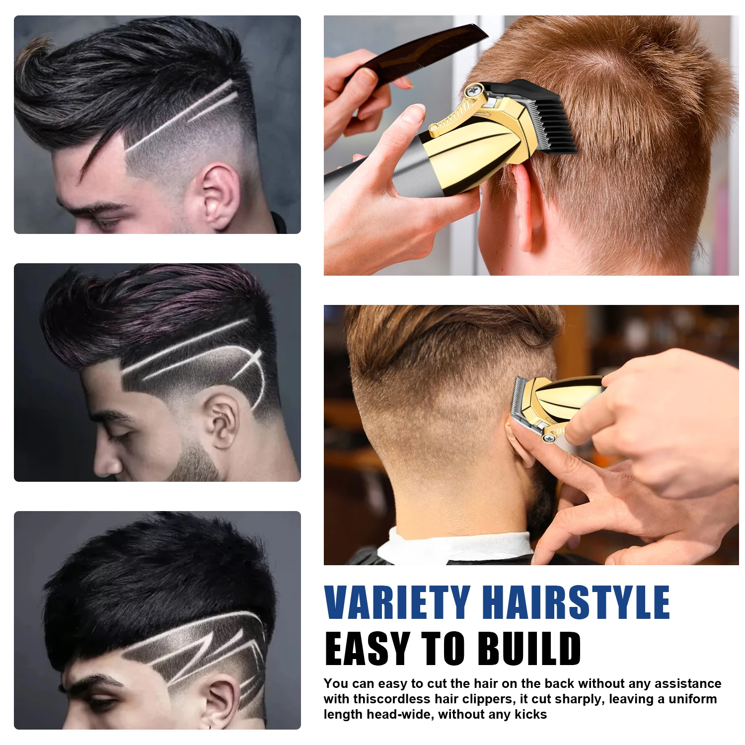 HIENA Haarschneider für Männer, Gesichtsbart, Körperpflege-Sets, elektrischer Haarschneider, Nasen- und Ohrtrimmer, wiederaufladbar
