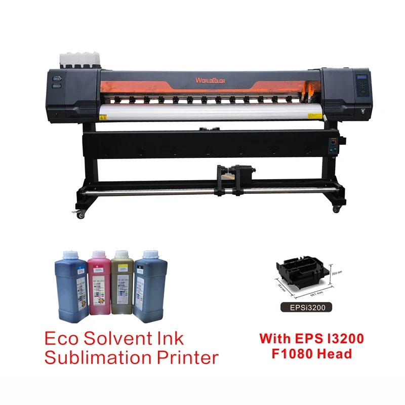 Original Factory 1.6m 1.8m Eco Solvent Printer 2024 Cheaper Vinyl Cutter Plotter Printer Xp600  Inkjet  Printer