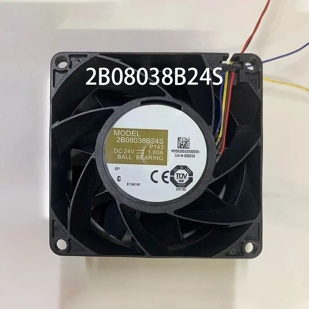 

2B08038B24S ДЛЯ AVC DC 24 В 1,80 А 80*38 мм 2-проводной энергоэффективный осевой вентилятор охлаждения