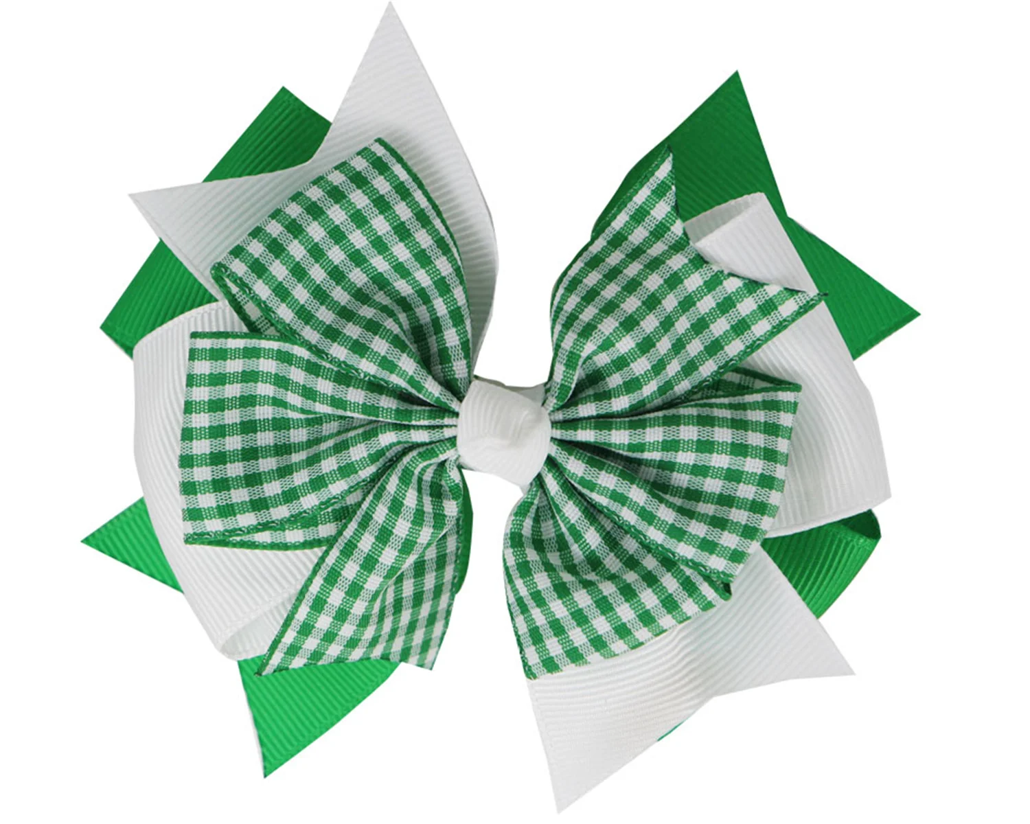 

NEW Plaid Bows 4INCH School hair bows First Day Gingham Ribbon stacked bow Hair clip hairpin For Baby Girl Accessories