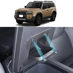 For Toyota Land Cruiser 250 Prado LC250 2024 Center Console Organizer Tray Armrest Hidden Insert Storage Box Black 1pc