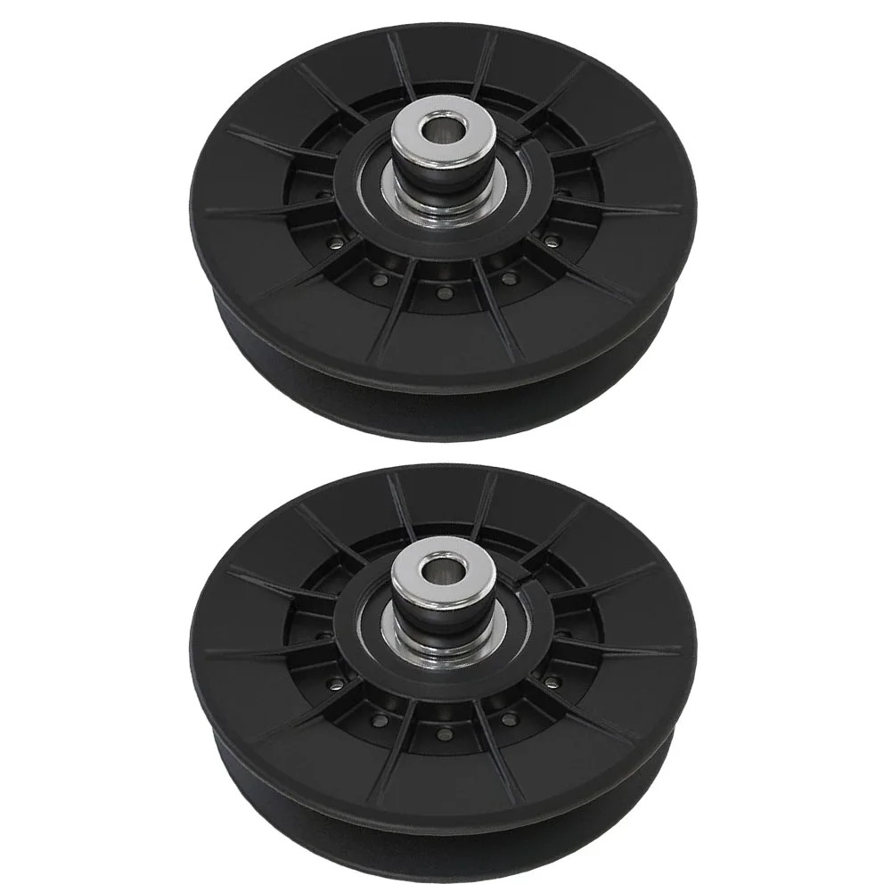 2pcs Automotive Belt Wheel Quick Install Transmission Parts Transmission Precision Machined Wheel Black Finish Coating