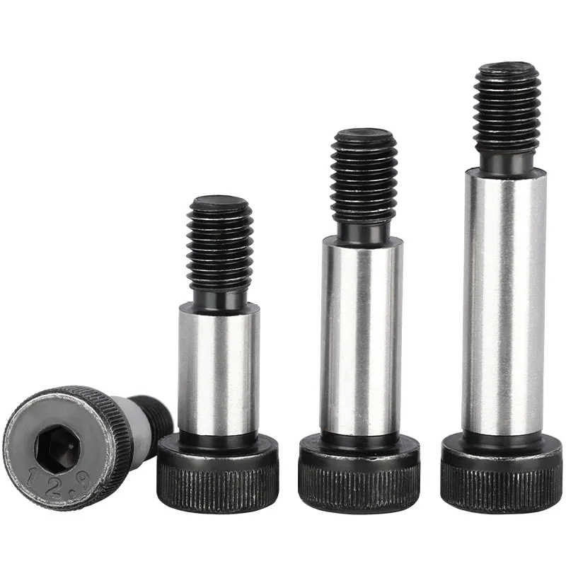 50Pcs M5 ISO7379 Grade12.9 Alloy Steel High Tensile Hex Socket Head Pilot Shaft Bolts for Industrial Assembly