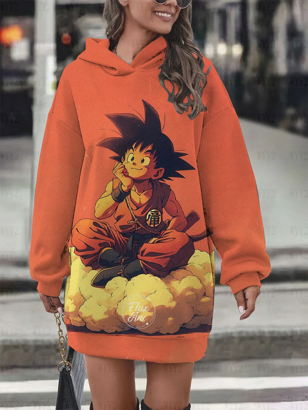 Sweats à capuche Dragon Ball pour femmes, sweat-shirt Anime, pull imprimé, style de rue, vêtements à la mode, automne et hiver, nouveau