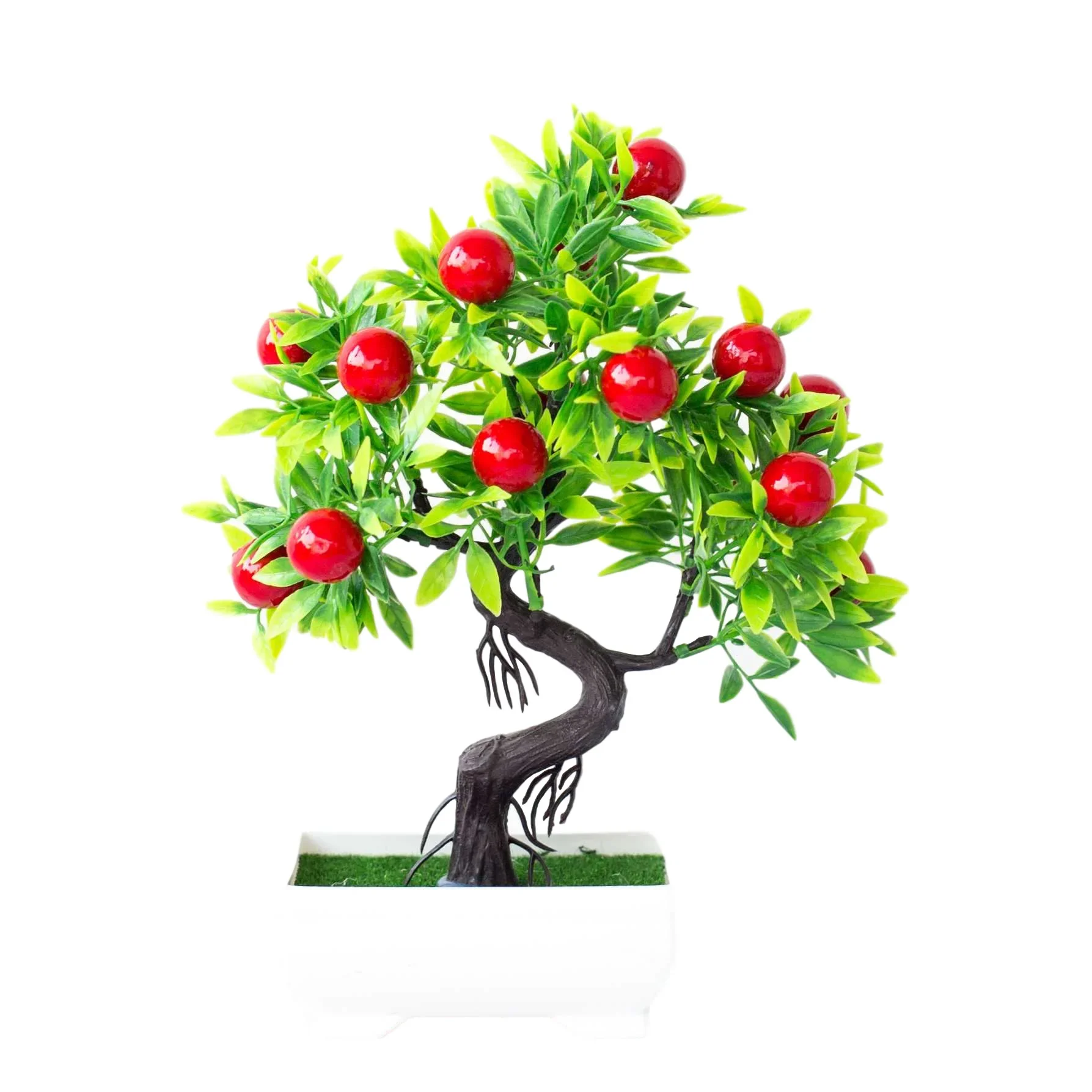 Plantas Verdes Simuladas Plantas Simuladas Bonsai Decorativo Fruta E Plantas Vasos Aardbei Oranje Simulatie Boomplanten 1PCS