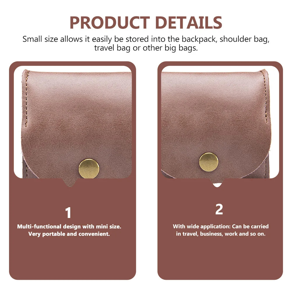 محفظة تغيير صغيرة عصرية للعملات المعدنية، سماعة أذن صغيرة، حقيبة تخزين نقدية، ملمس متين، سطح أملس، محمول متعدد الوظائف