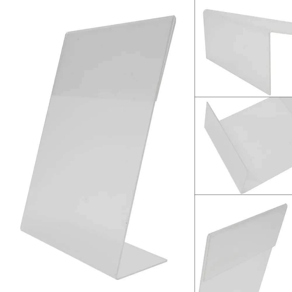 Durable Transparent Acrylic Display Stand 10cmx15cm A6 Size Desk Photo Frame Double Side Ad Frame Desk Display Exhibit Display