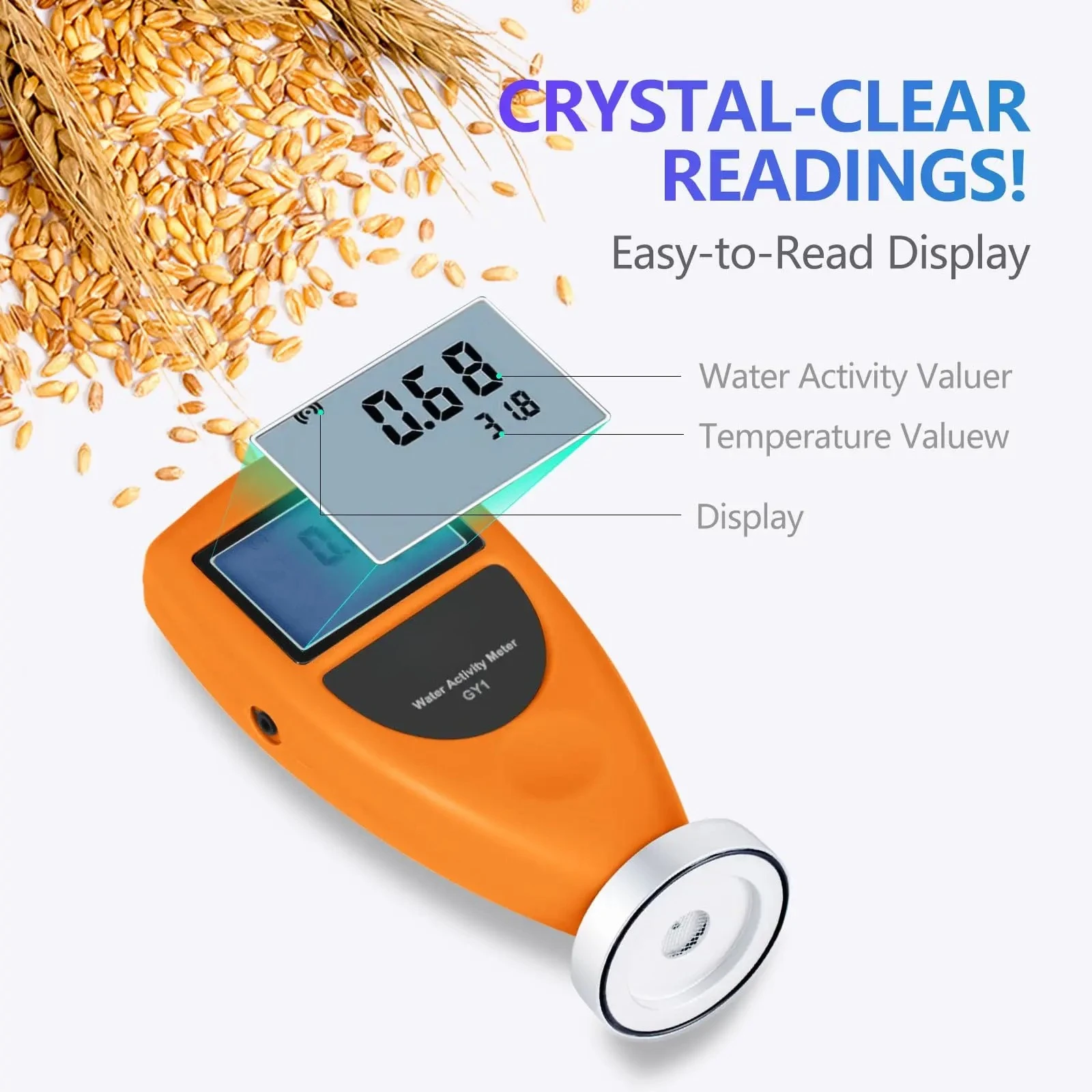 Digital Water Activity Meter Food Water Activity Tester Precision 0aw~1.0aw Optional Bluetooth Food Grain Water Activity Meter view 4