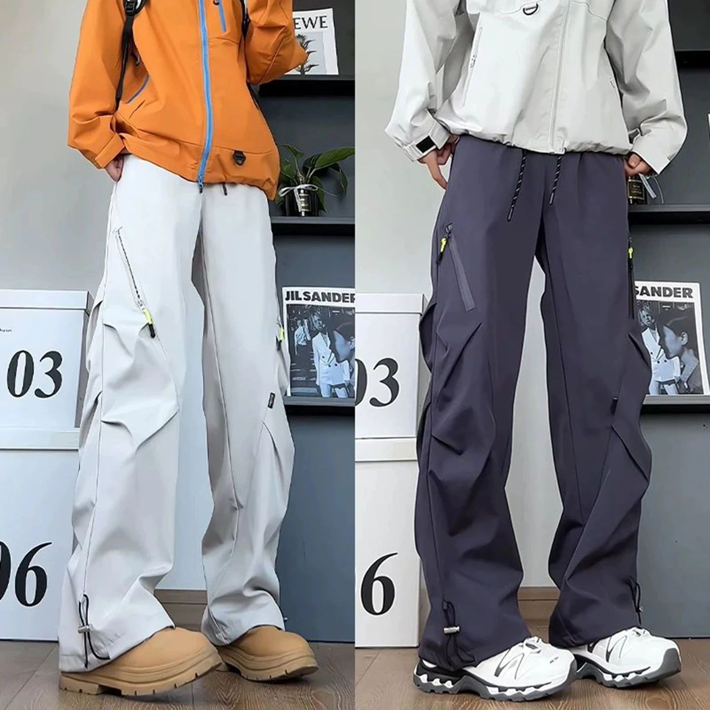 

Men's Outdoor Climbing Pants Tee-Proof Soft ell Cargo Trousers American Functional Waterproof Windproof Hiking Pants