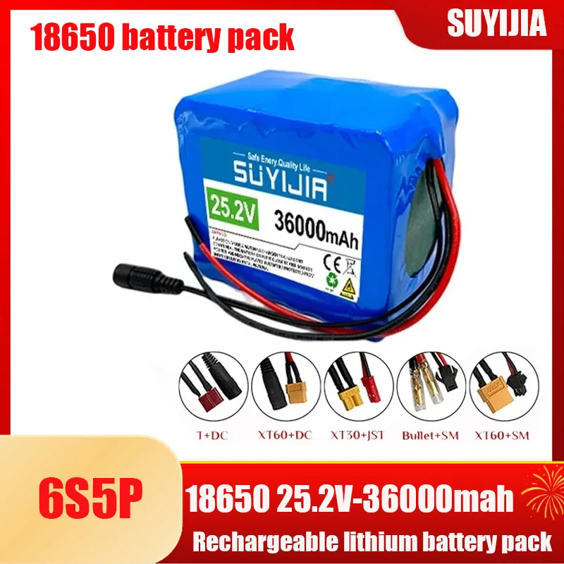 

Original 24V 36000mah 6S5P 18650 Rechargeable Lithium Battery 25.2v Electric Moped/wheelchair Electric Lithium-ion Battery