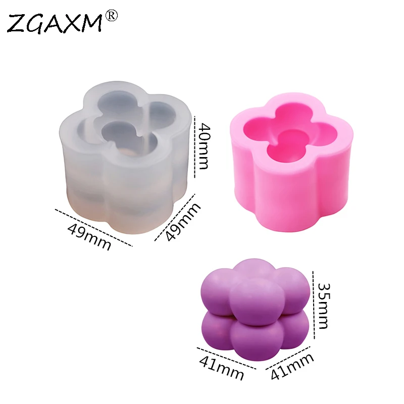 LM 182-3D Bubble shape magic cube scented candle silicone mold DIY Craft Candle Soap Mold Ball Crystal Epoxy clay Mould