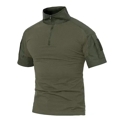 Tactical T-Shirts Men Sport Outdoor Tee Quick Dry Short Sleeve Shirt Hiking Hunting Combat Men Clothing Breathable