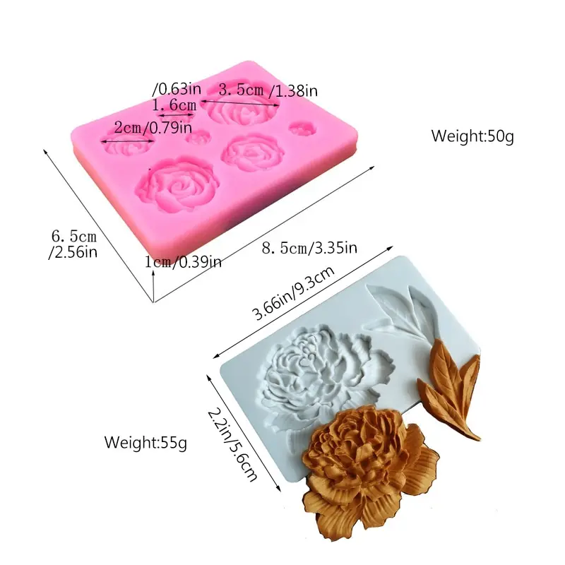 Petal Flowers Silicone Mold DIY Cake Baking Decoration Fudge Pudding Cake Chocolate Mold Flowers Jewelry Silicone Mold