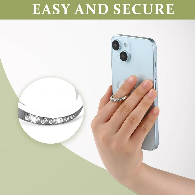 휴대전화 360용 투명 손가락 링 홀더 다이아몬드 기능 휴대폰 스탠드 범용 °   도 회전 휴대폰 브래킷 액세서리