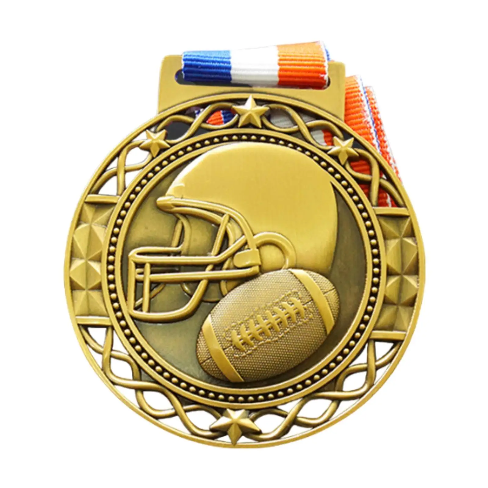 Rugby Medal Trophy Zinc Alloy Winner Medal for Corporate Team Building Decoration Children Competition Celebration Party Favors