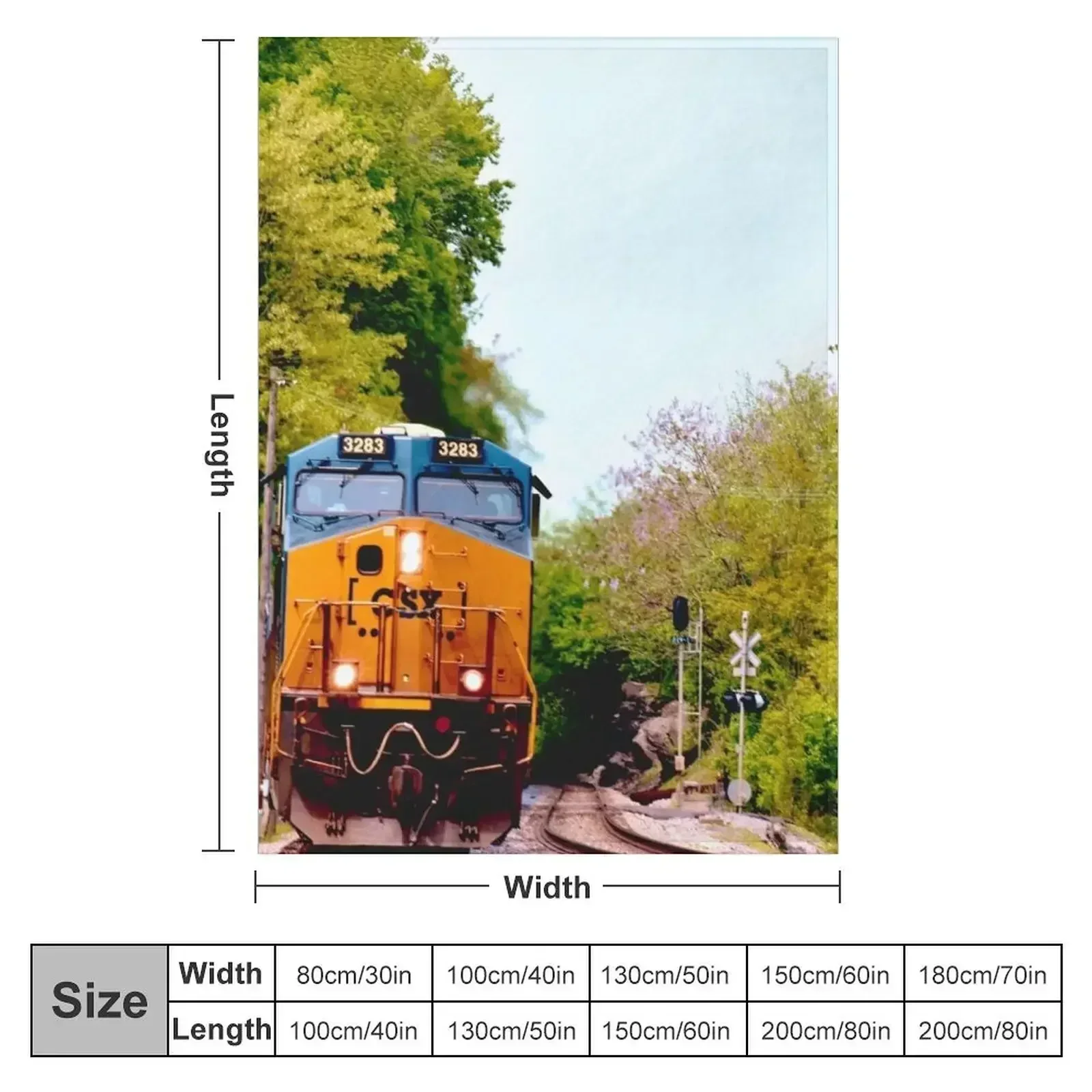 CSX Locomotive 3283 Approaching Harpers Ferry Throw Blanket halloween Furrys Camping Blankets