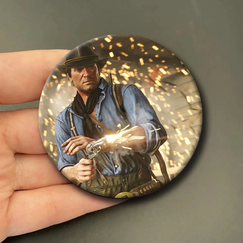 Red Dead Redemption 2 Game Brooch RDR2 Soft Button Pin Coquette Arthur Morgan Cosplay Badge Bag Hat Accessories Jewelry Gifts