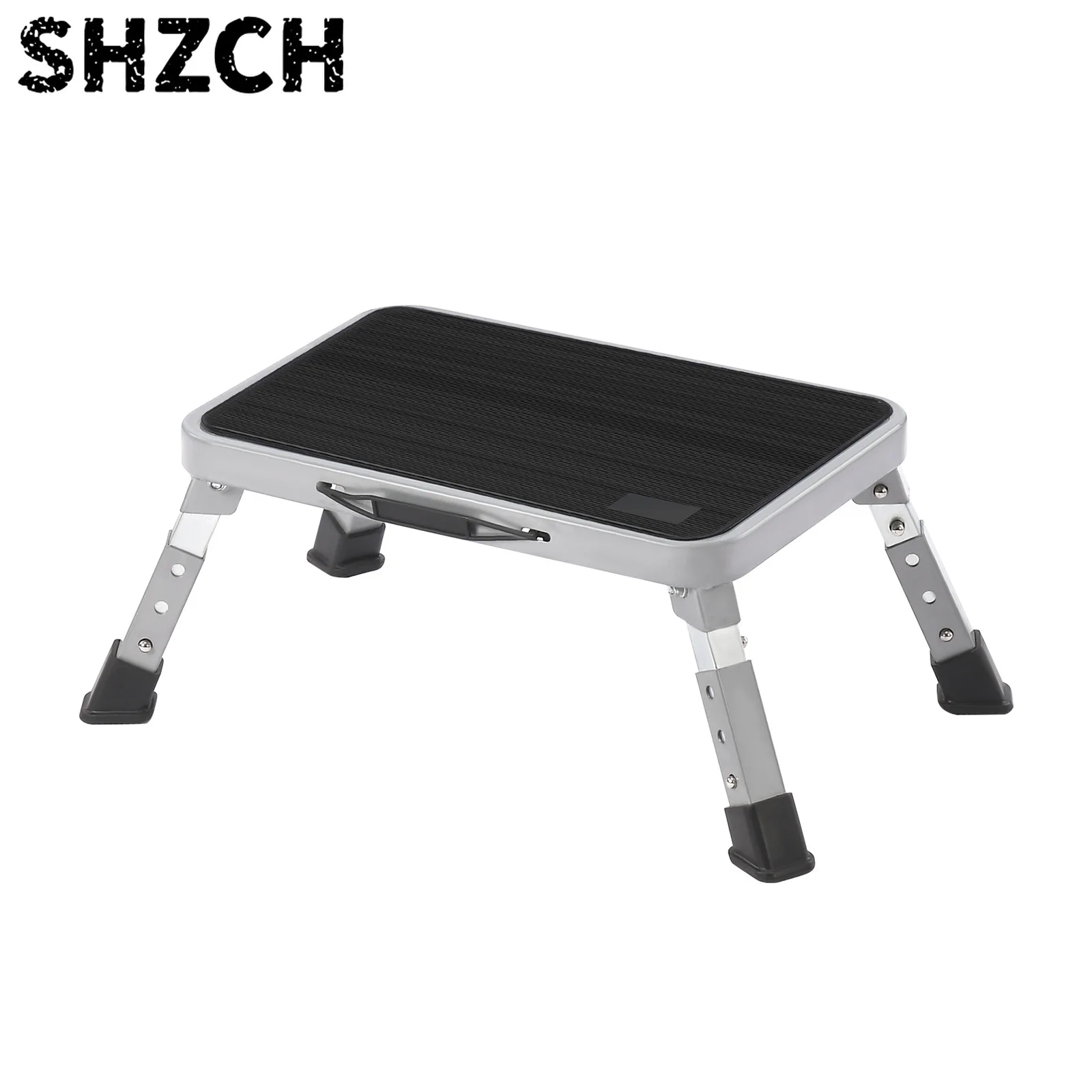Heavy Duty 1-Step Folding Step Stool Non-Slip Steel Frame Compact Portable Ladder for Kitchen Home Car Washing Fishing