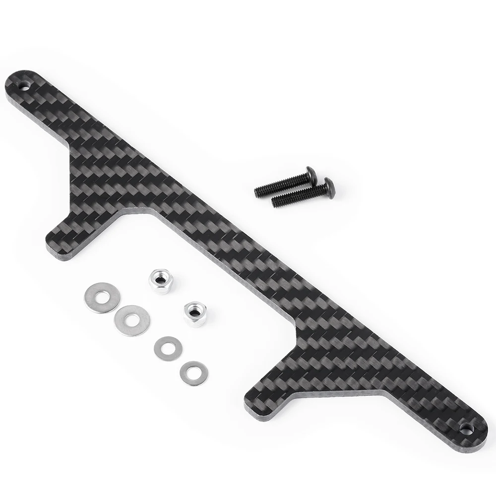 YEAHRUN Carbon Fiber Rear Steering Lock Plate for Tamiya 1/10 Clod buster 4×4×4 Monster Truck Upgrade Parts