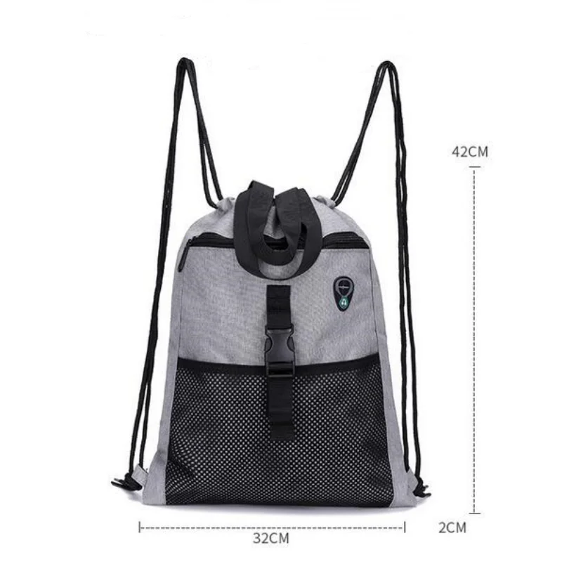 Kordel zug Fitness studio mit Taschen Sports ack mit Unisex-Griff Kordel zug Rucksack leichte Reise Strand taschen für Männer Frauen