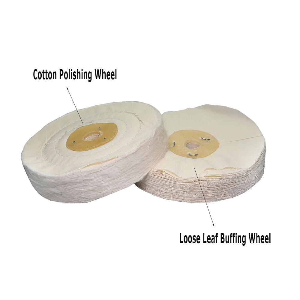 

1 piece Thicken Cotton Polishing Wheel Open Loose Leaf Poplin Buffing Wheel for Hardware Jewelry Electronic Plastic Final Finish