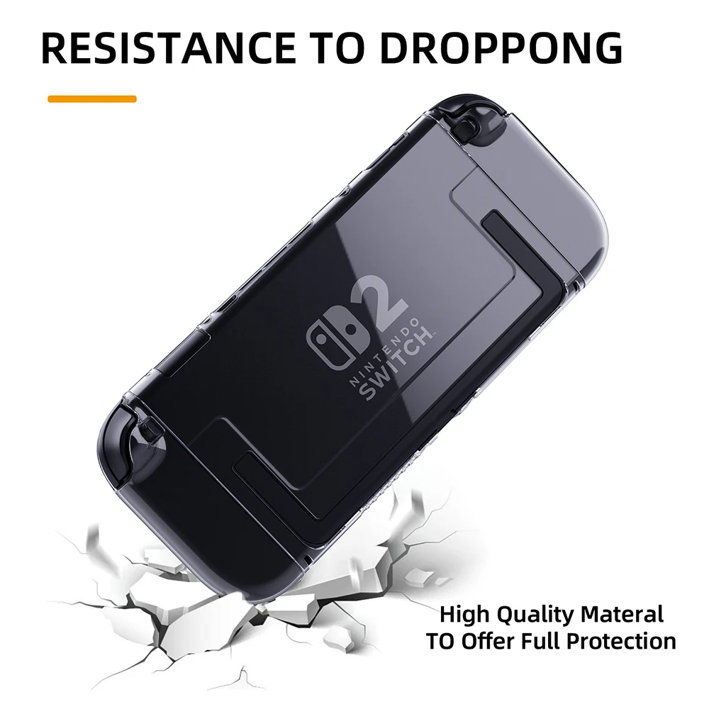 2025 분리형 스위치 2 조이 콘 TPU 케이스 크리스탈 보호 커버 안티 스크래치 쉘 호환 Nintendo Switch 2 Gmae 콘솔