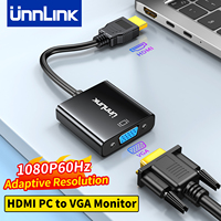 Unnlink HDMI to VGA Adapter 1080P 60Hz for Desktop PC Laptop TV box to Monitor