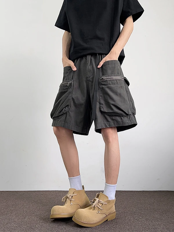 

American Sle Workwear orts Men's Summer Trendy Loose Straight Cut Five ket Outdoor Haome mid Waist Pants