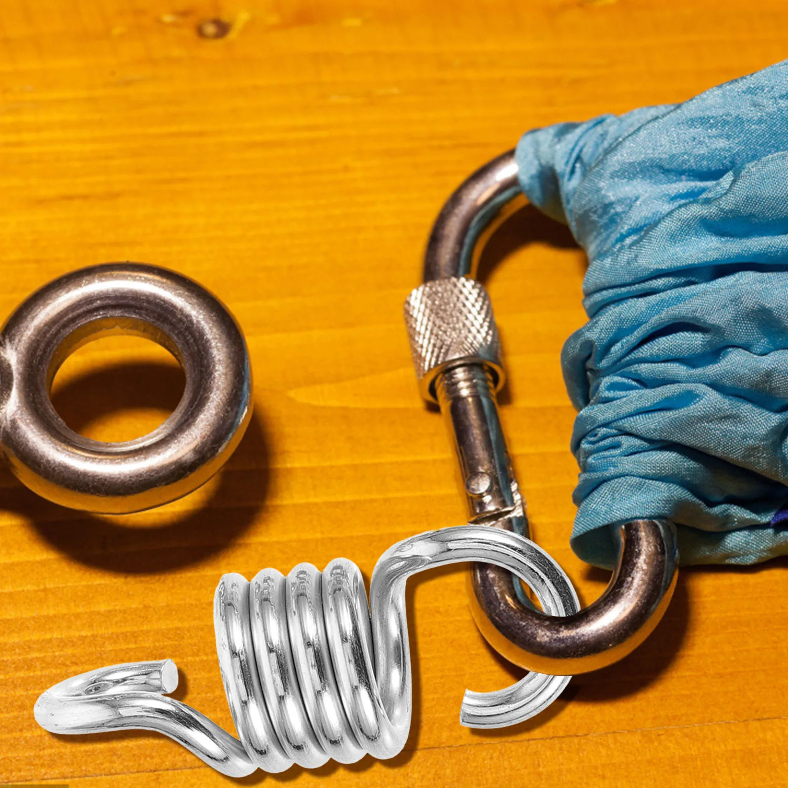 

1Set Hammock Hanging Kit Stainless Steel Heavy Duty Fixings Snap Hook Carabiner Pad Eyes Plate Ceiling Hanger Swing Yoga Chair