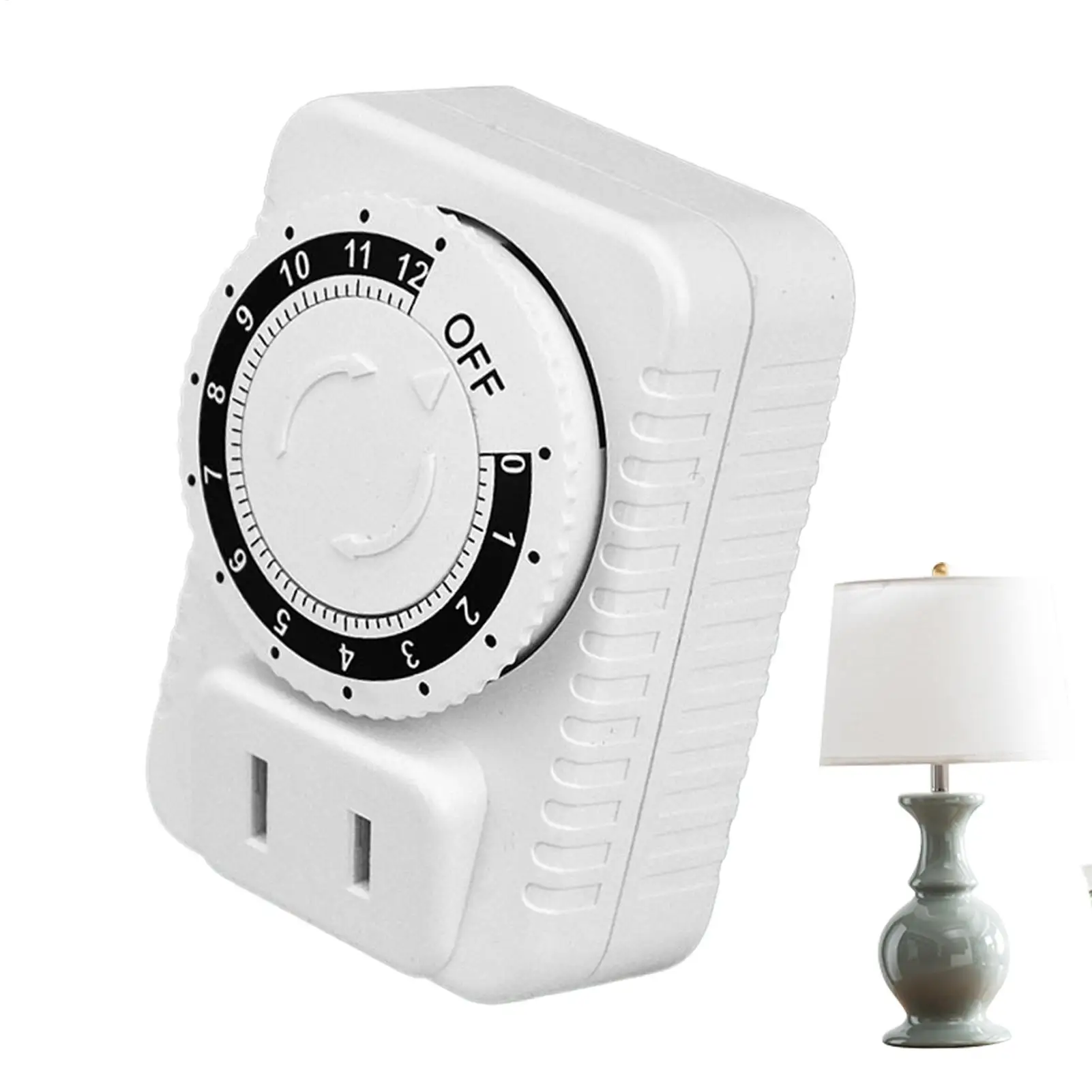 Socket Timer Accurate Plug in Mechanical Timers Outlet Auto Shut off User-Friendly Versatile Function Socket for Vacation