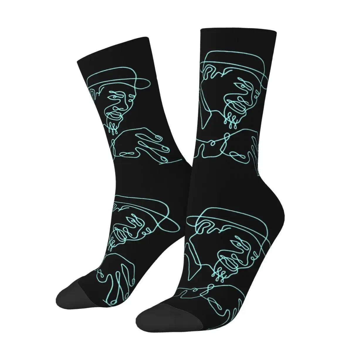 Harajuku John Coltrane Soccer Socks Polyester Long Socks for Women Men