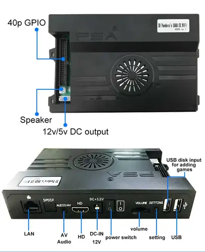 Imagen 2 del producto Saga-caja de Pandora Saga EX2, Kit de bricolaje con WIFI 3D, botones de Joystick Sanwa, consola de juegos Arcade, máquina de gabinete, Bartop 2, 8000 en 1