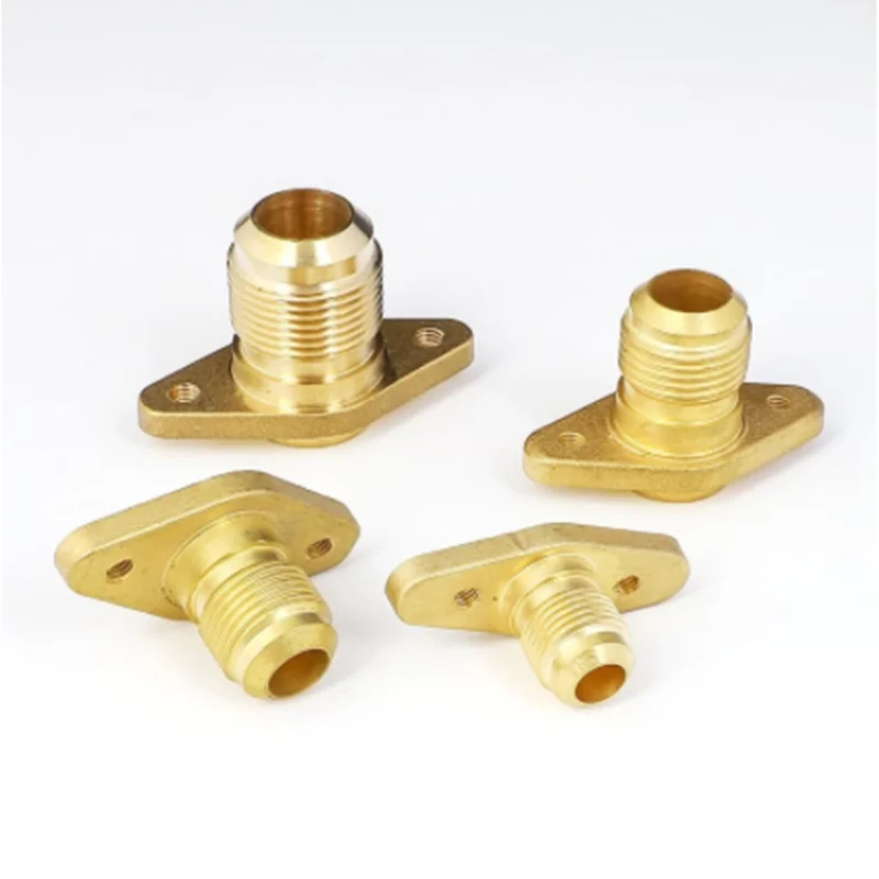 

1PC Brass Air Conditioner Forged Imperial Male Thread to Welding Flange base Valve Seat Flare Connecting Pipe Fitting Adapeter