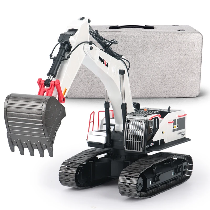 1/14 HUINA Metal RC Excavator Truck Car Remote Control Model 1594 Light Battery Sound Outdoor Toys For Boys TH19286-SMT4