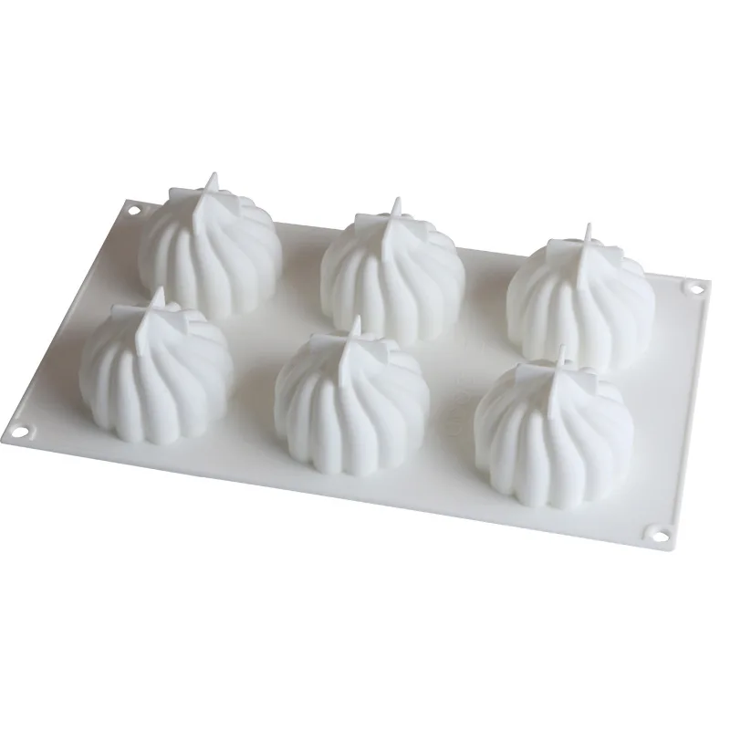 Cookie Ice Cream Mousse Mold White Silicone Baking diy Fondant Cake Tray