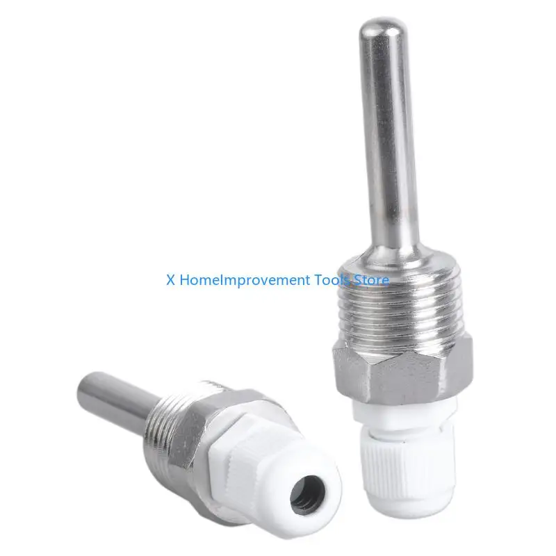 

Pack Of 2 Temperature Sensors Immersions Sleeves 8x50mm Stainless Steel Threaded For Precise Monitoring Easy to Install 31KA