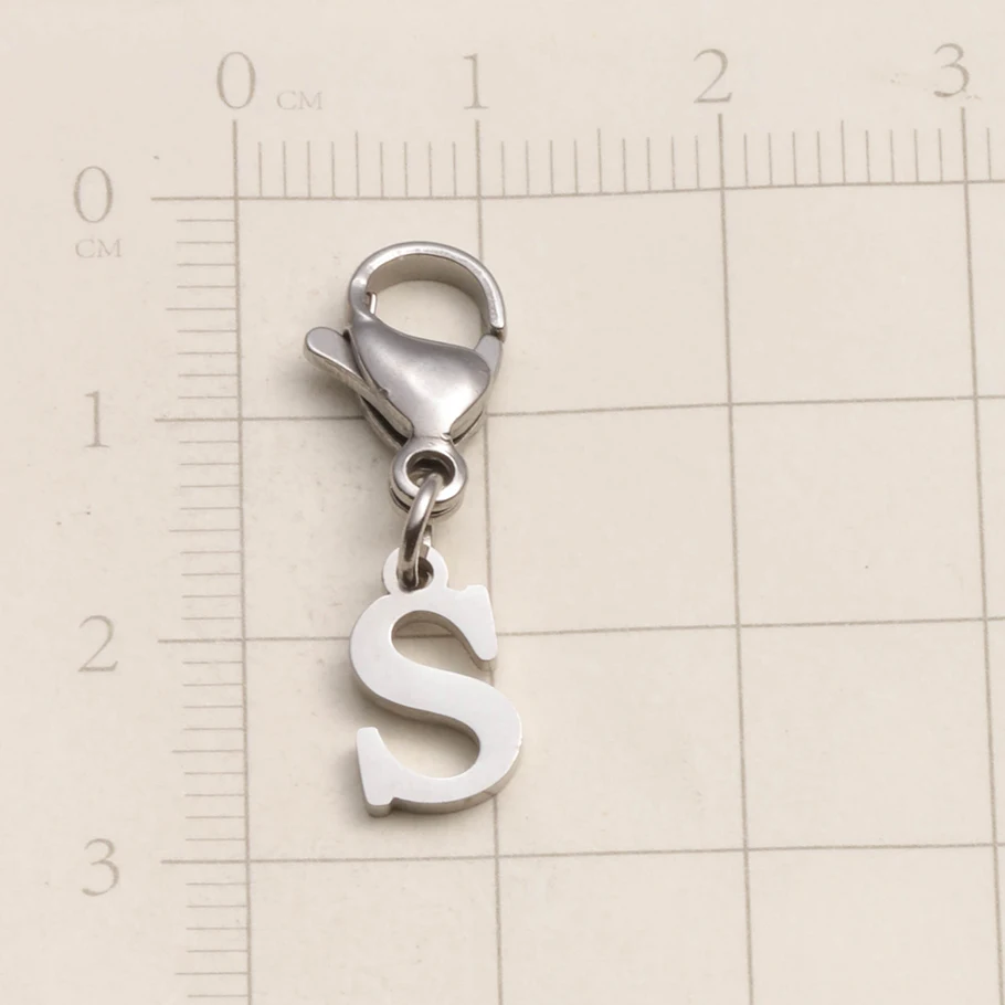 A-Z Alphabet-Schlüsselanhänger mit Karabinerverschluss, Edelstahl-Initialen-Anhänger, Schmuck für DIY-Rucksack, Handtasche, Personalisierte Geschenke – Detail 21