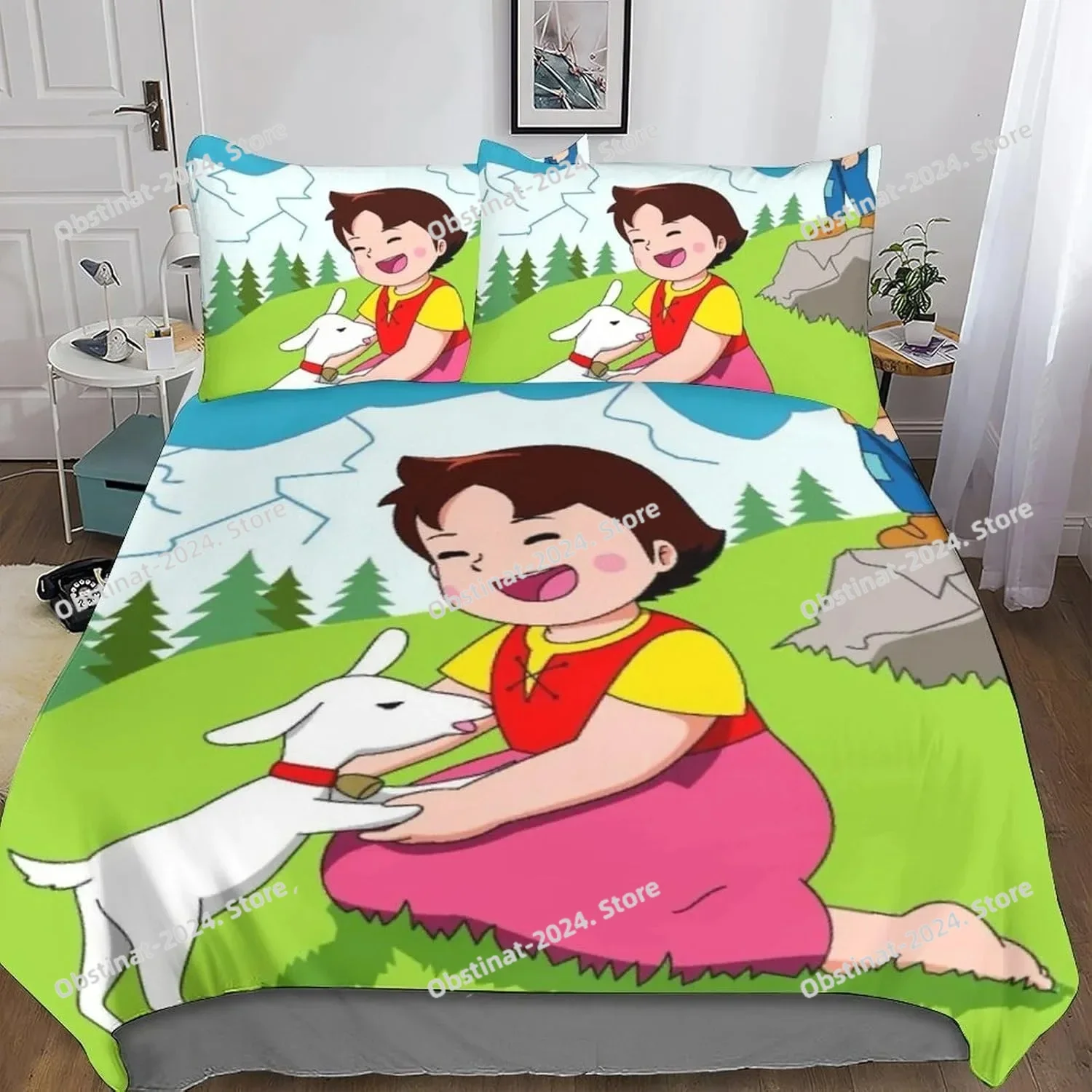 

Heidi Bedding Set,Heidi The Girl From The Alps Bedding,Heidi and Family Duvet Cover Set,Bedroom Decoration