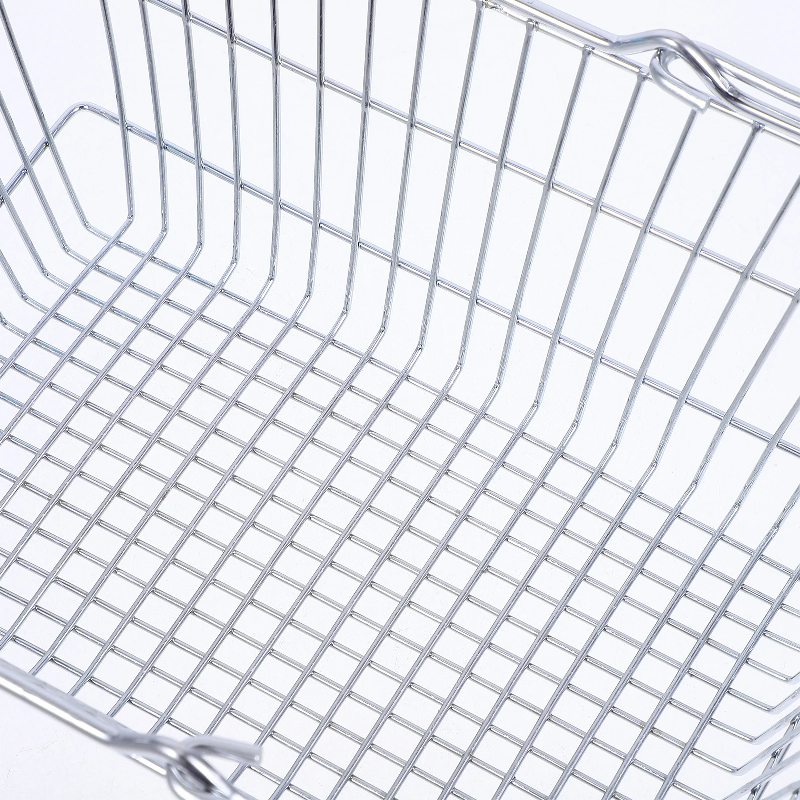 Mini panier de courses en fil de fer pour enfants, maison de jeu, supermarché, jeu de rôle, organisateur de stockage de cadeaux de fête, petit chariot en métal avec