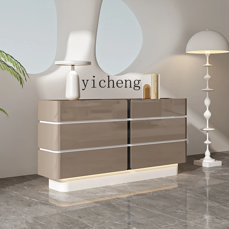 

H22- Italian light luxury solid wood six-chest cinet high-end cloakroom jewelry jewelry cinet