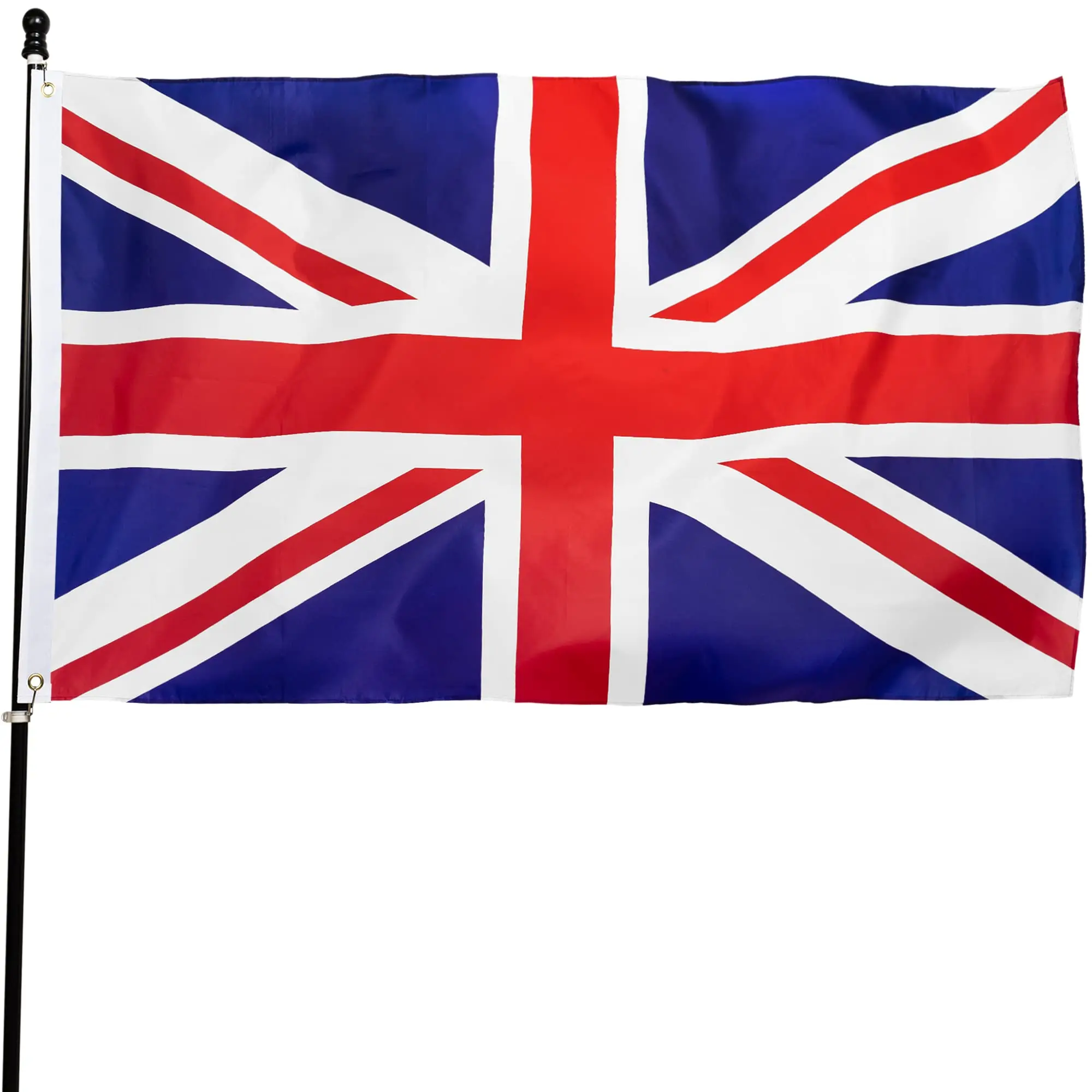 3x5 Foot United Kingdom UK Flag-Vivid Color and Fade proof - Canvas Header and Double Stitched-British National Flags Polyester