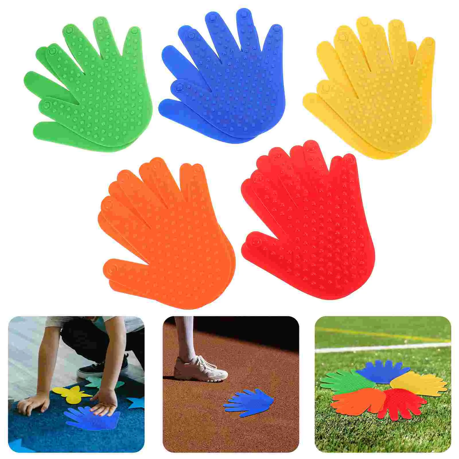 5 Pairs Hand Floor Markings Tennis Markers Round Area Rug Pentagram Spot Pads Pvc Football Training Flat Toddler