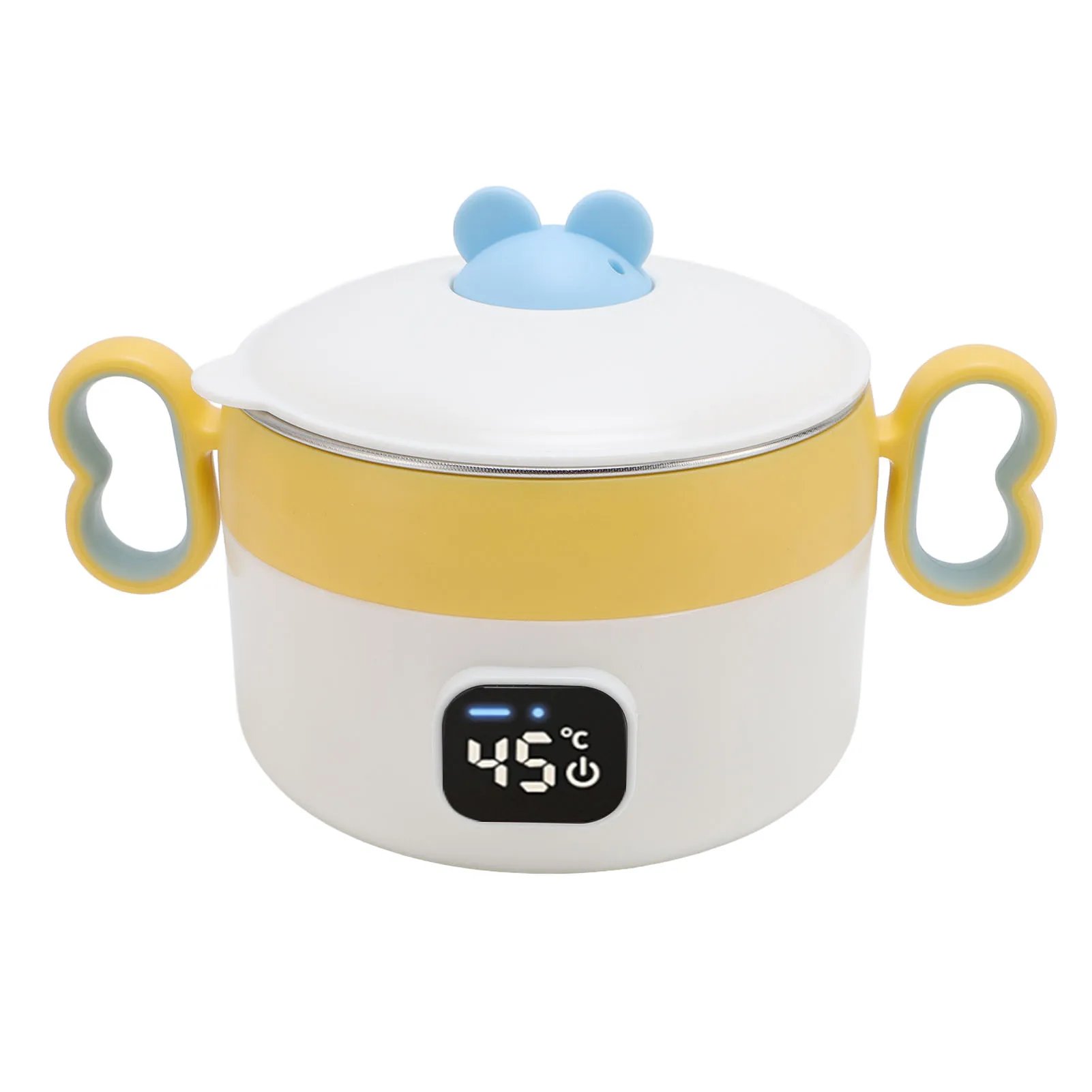 電気フードウォーマーボウル-断熱フードウォーマーボウル-自動恒温-usb充電式-316ステンレス鋼-旅行用