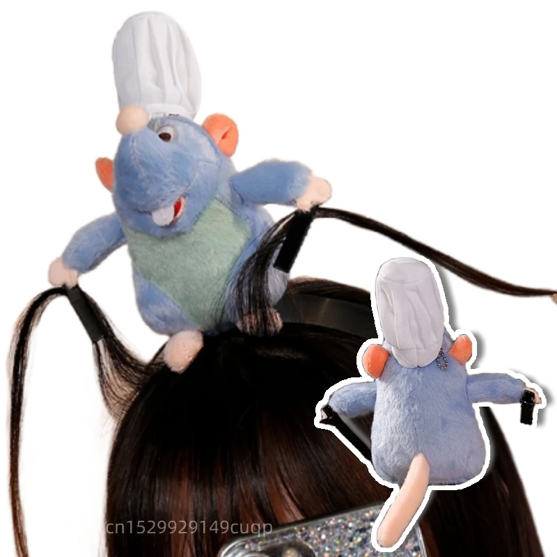 

New Funny Mouse Animal Plush Headband Chef Mouse Creative Plush Headband Clip Party Decorate Hair Gift For Boys And Girls